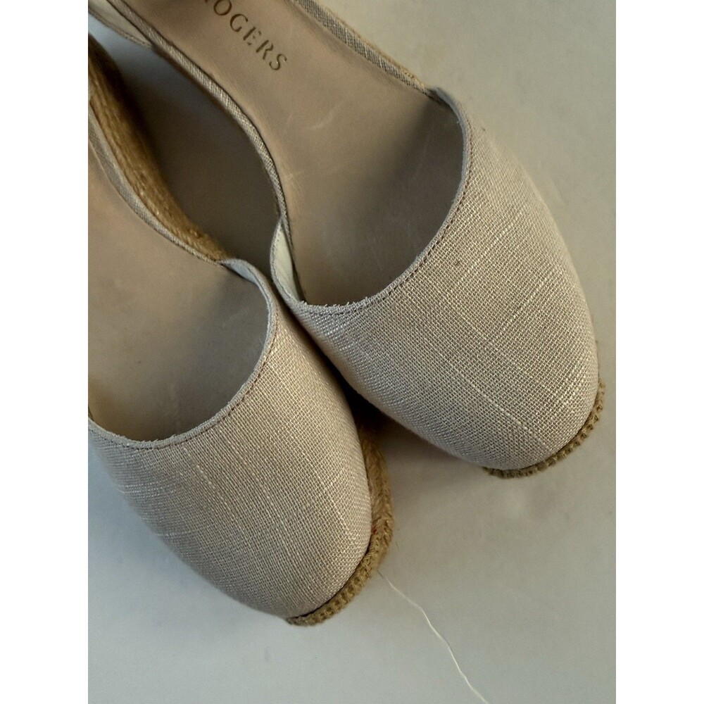 Jack Rogers Shoes Womens SZ 9 Palmer Canvas Espadrilles Closed Toe Wedge Sandals - Picture 6 of 10